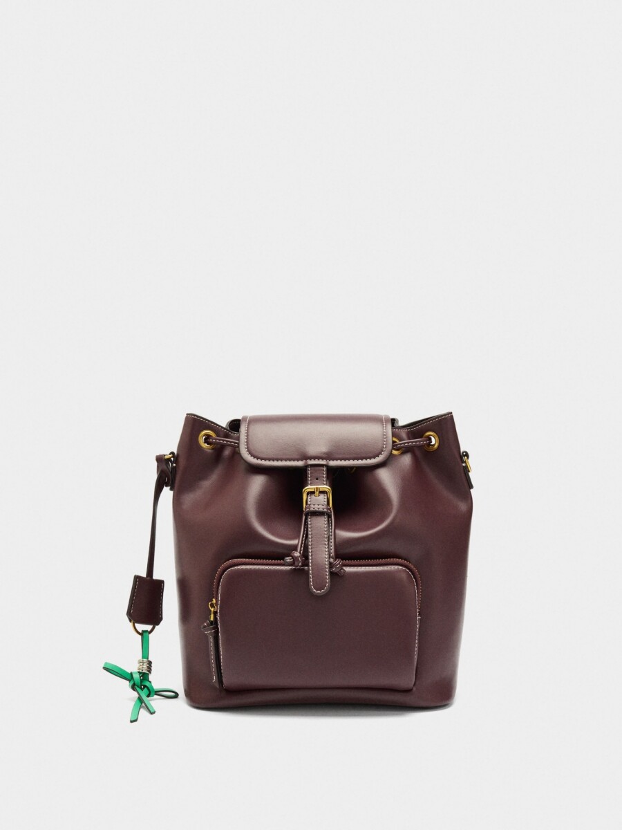 Mochila Con Alça Bandolera burdeos