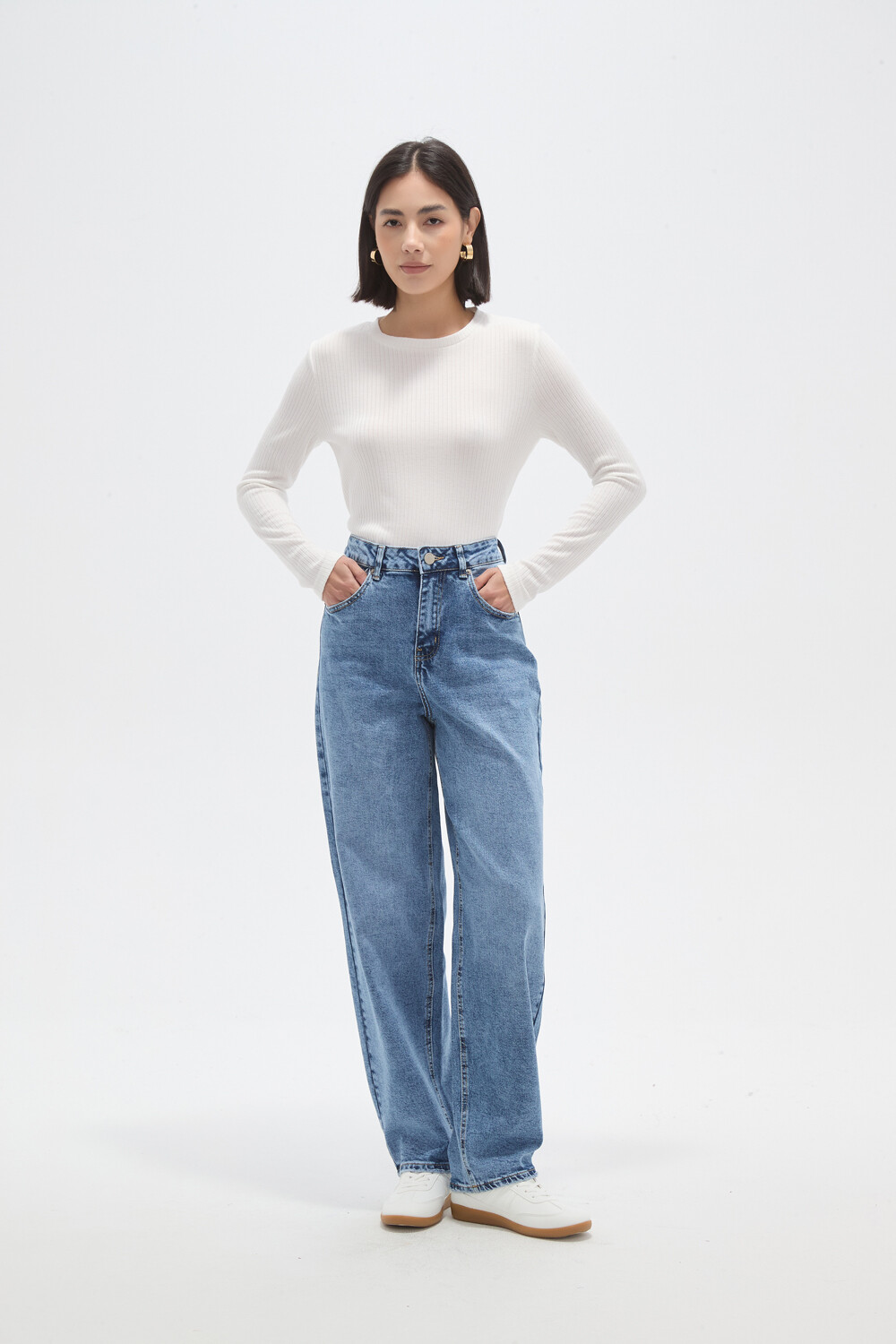 Pantalon Orlin Celeste Grisaceo