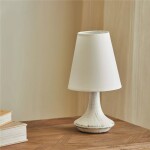 LAMPARA DE MESA BASE PORCELANA 16X16X30CM BLANCO LAMPARA DE MESA BASE PORCELANA 16X16X30CM BLANCO