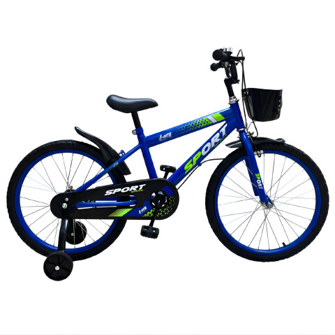 Bicicleta Infantil Sport Rod 20 Canasto Guardabarro Rueditas Azul 1