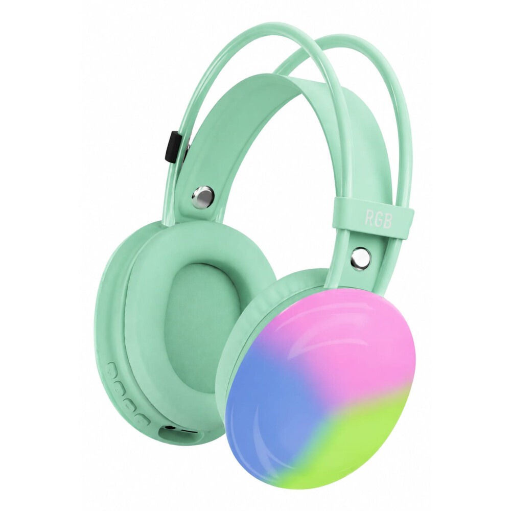 Auricular Inalambrico Gamer Luz Rgb VERDE