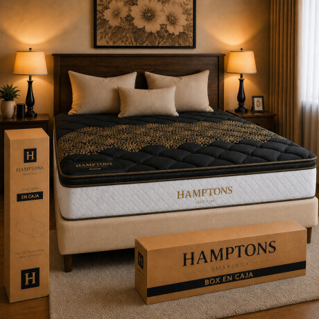 Sommier Queen HAMPTONS Hybrid Iridium Beige