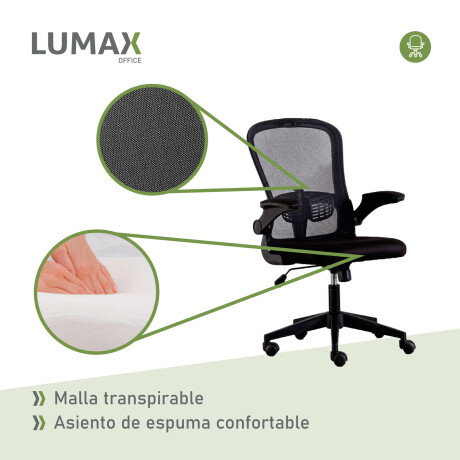 Silla Oficina Weir Ergonómica Giratoria para Escritorio Negro