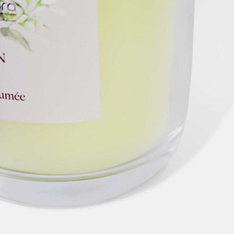 VELA AROMATICA EN POTE DE VIDRIO JAZMIN Unica