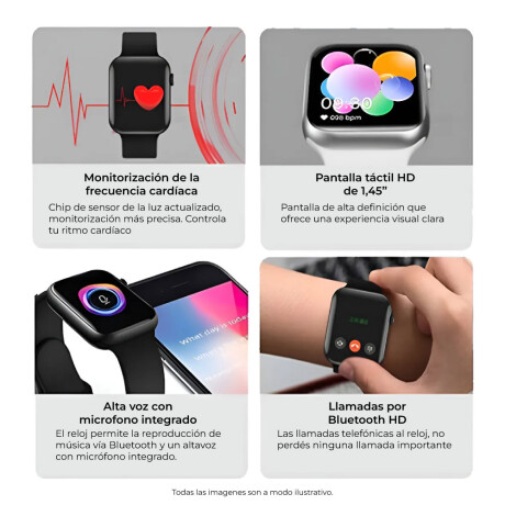 Smartwatch BT Pantalla HD iOS Android Fitness Multifunción Azul