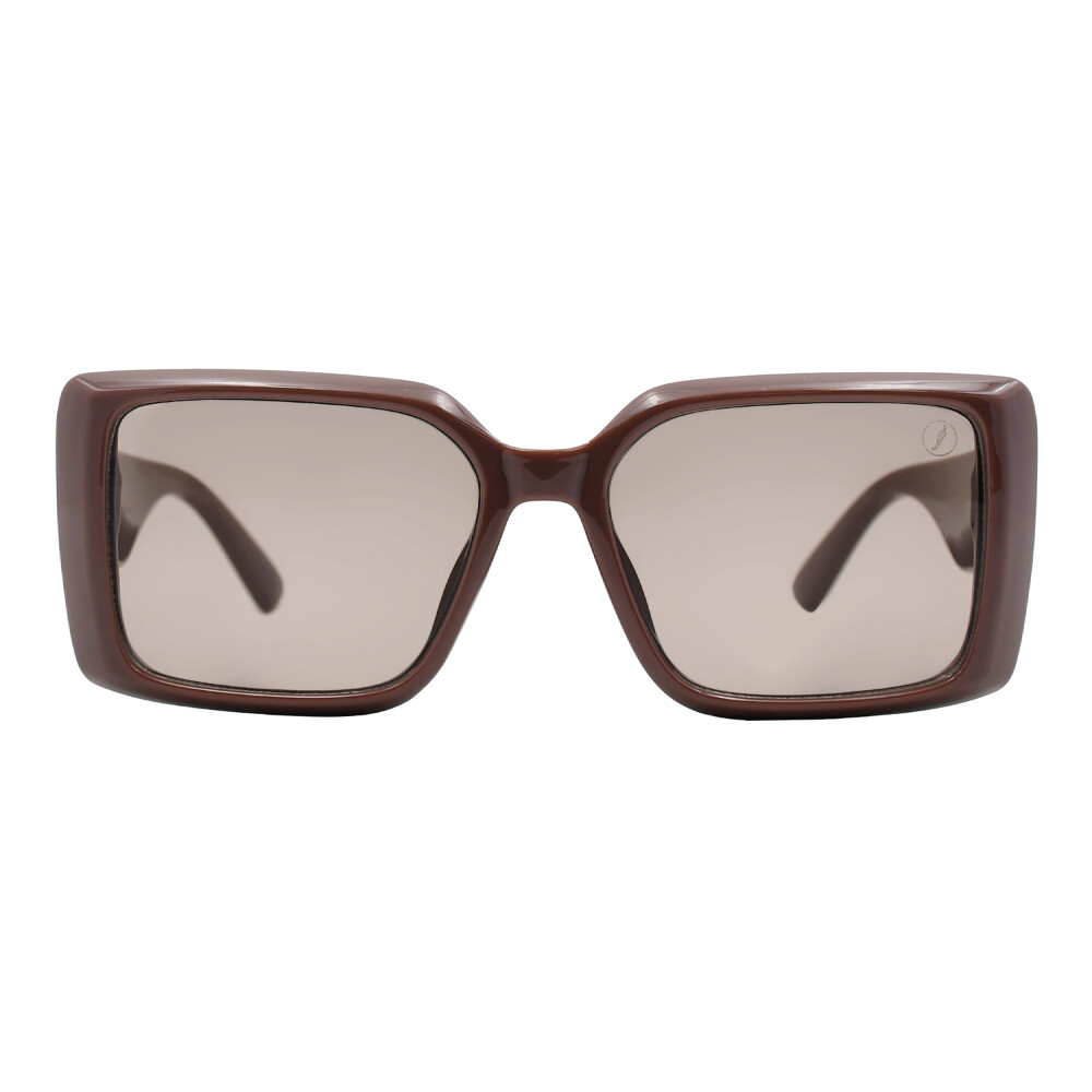 Lentes De Sol Presente Natal Atributo Cuadrado Marrón Claro/Marrón Claro
