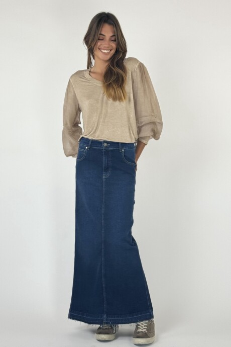 POLLERA JEAN LIA Azul