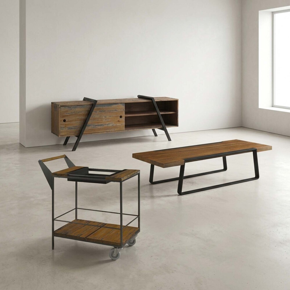 MESA CENTRAL + RACK + CARRO BAR YORK