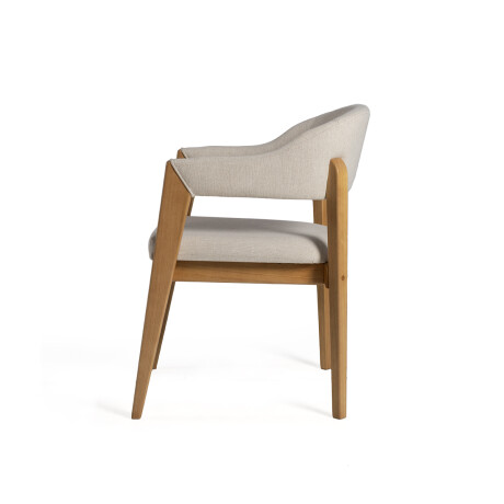 Silla Vogue Liz con Brazo - Tela Rústica Rustico beige (4F)