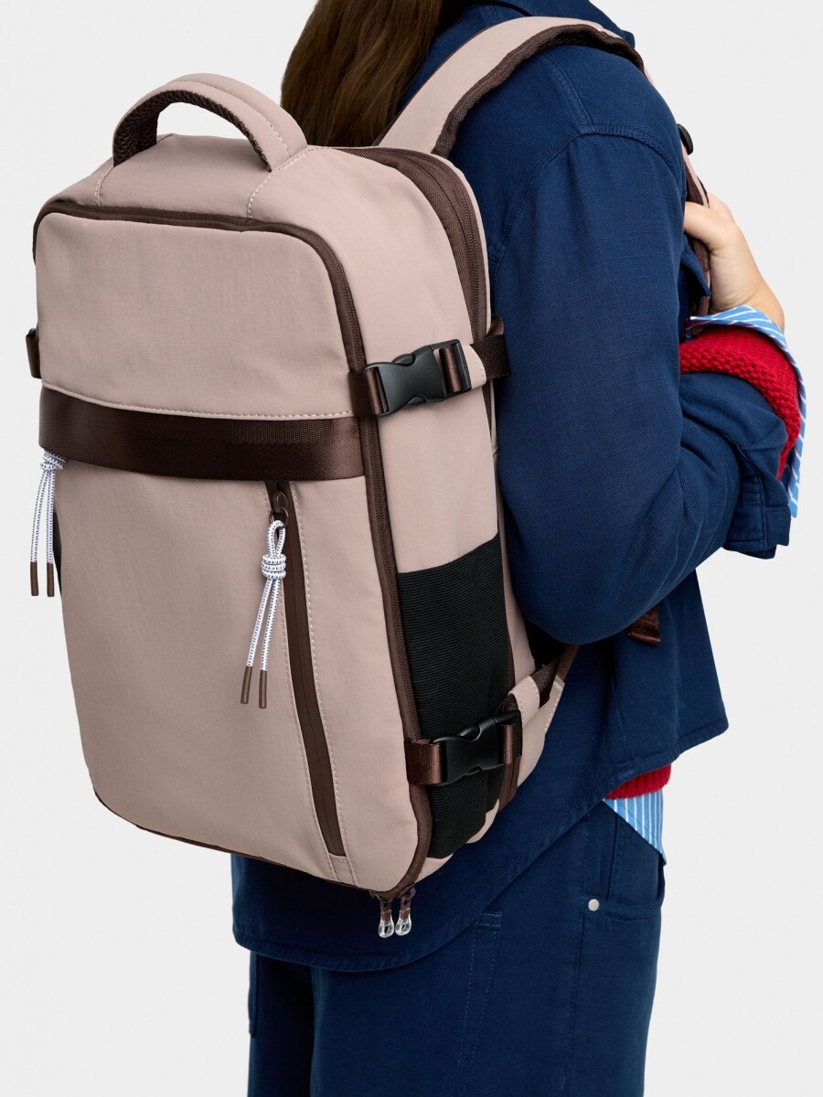 Mochila De Cabina De Nylon rosa