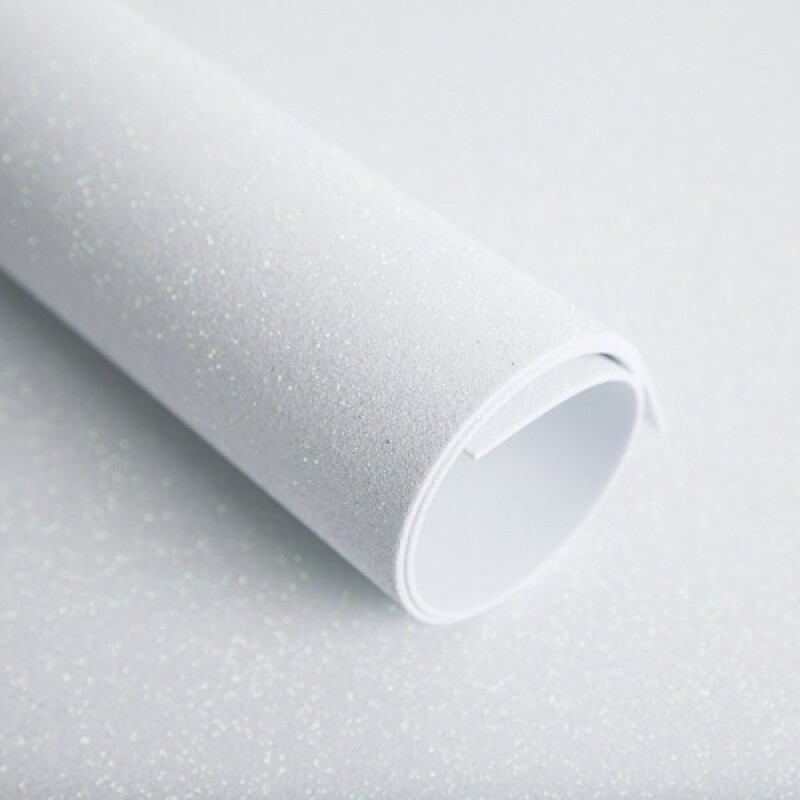 Goma Eva C/Brillantina Blanco 2Mm 40x60 Cm #GOMA EVA C/BRILLANTINA BLANCO 2MM 40X60 CM