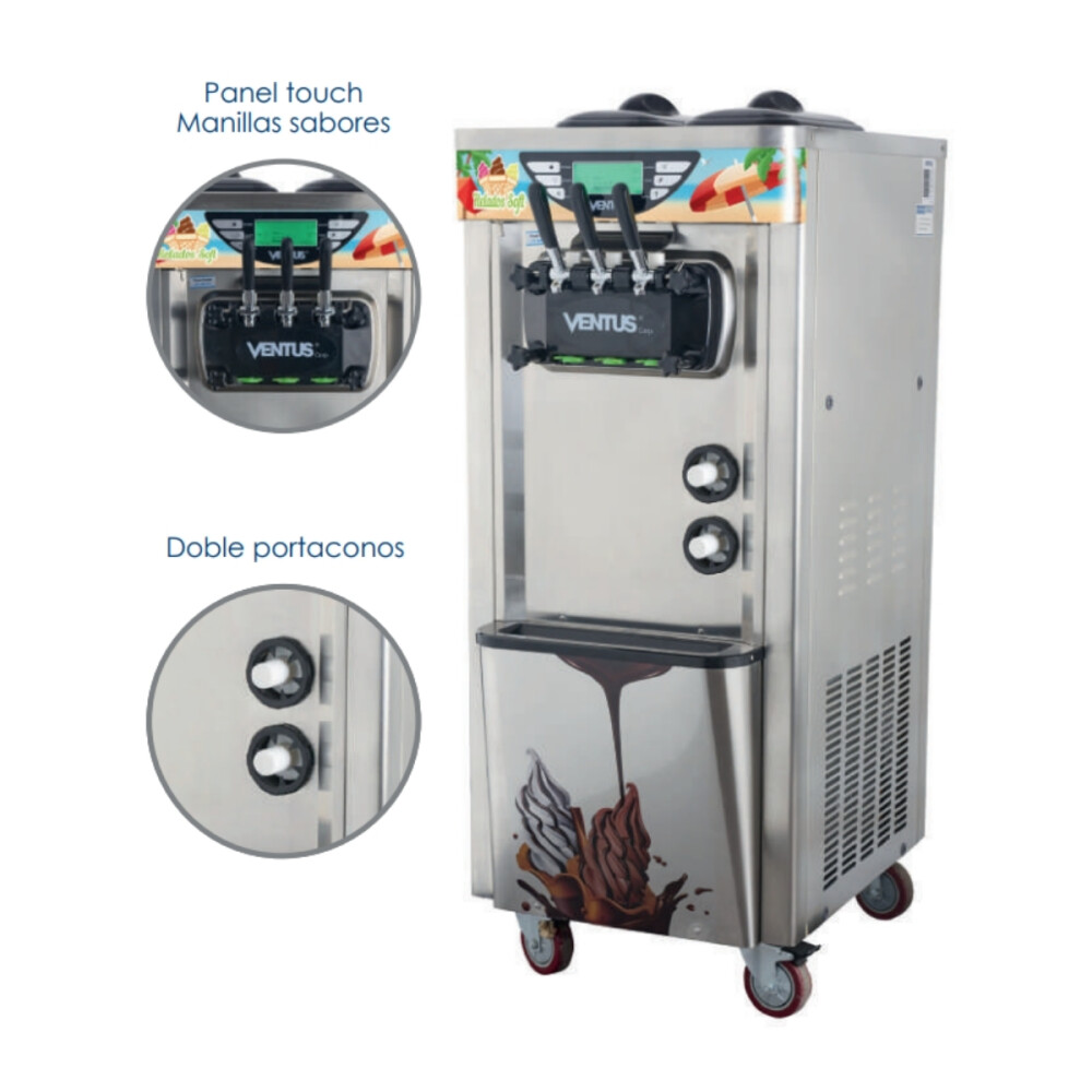 Maquina de Helado Soft 30 Litros 2 Sabores Maquina de Helado Soft 30 Litros 2 Sabores