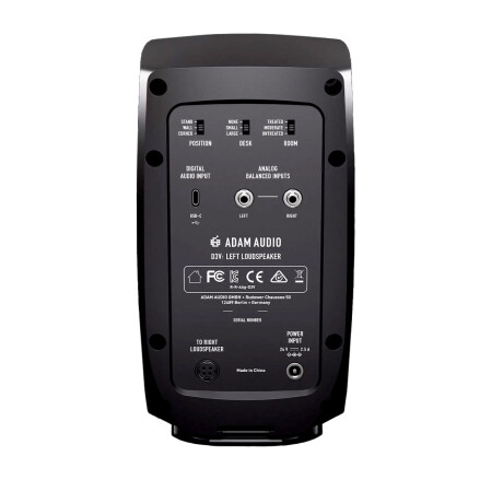 Caja Acústica Adam D3v 3.5" Monitor Par Black Caja Acústica Adam D3v 3.5" Monitor Par Black