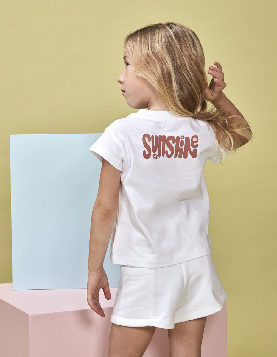 Camiseta Print Camp - Blanco 