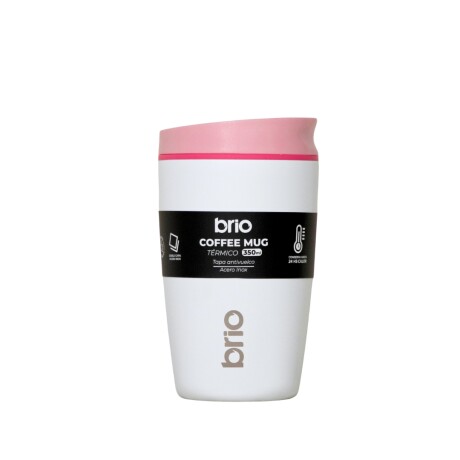 Vaso Térmico brio Café Jarra Mug 350ml Acero Inoxidable Blanco