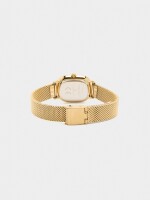 Reloj De Malla Metálica De Acero Inoxidable dorado