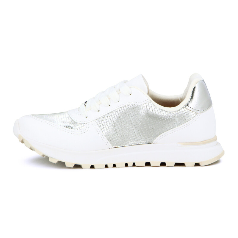 Vizzano Calzado Deportivo Casual Dama Acordonado Blanco-plata