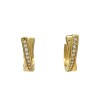 Caravanas Aros Cruzados Zirconia de oro- Oro bajo - Zirconia- CA8152 conpiedra