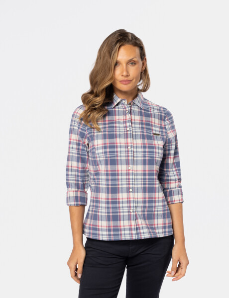 CAMISA A CUADROS Azul