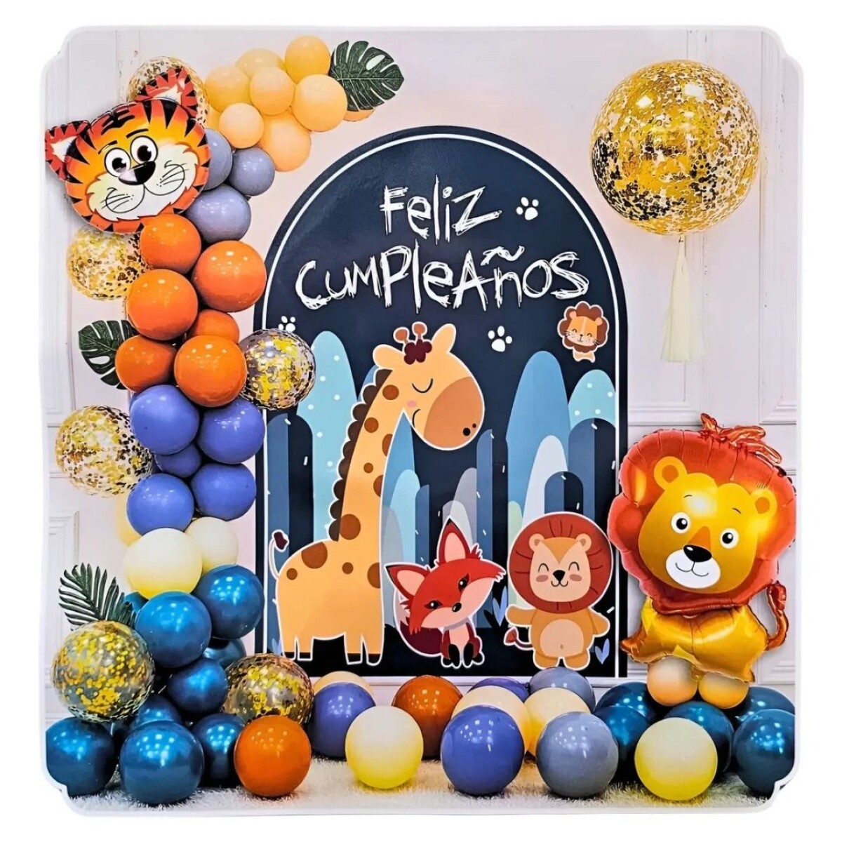 Kit Globos Para Decoración,tema Animales De La Selva 