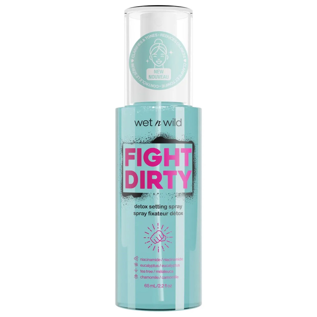 Fijador Detox Pre y Pos Maquillaje Wet n Wild Fight Dirty 