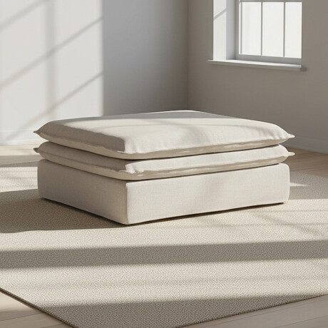 PUFF TELA-PREMIUM NATURAL-BEIGE LAZY NATURAL