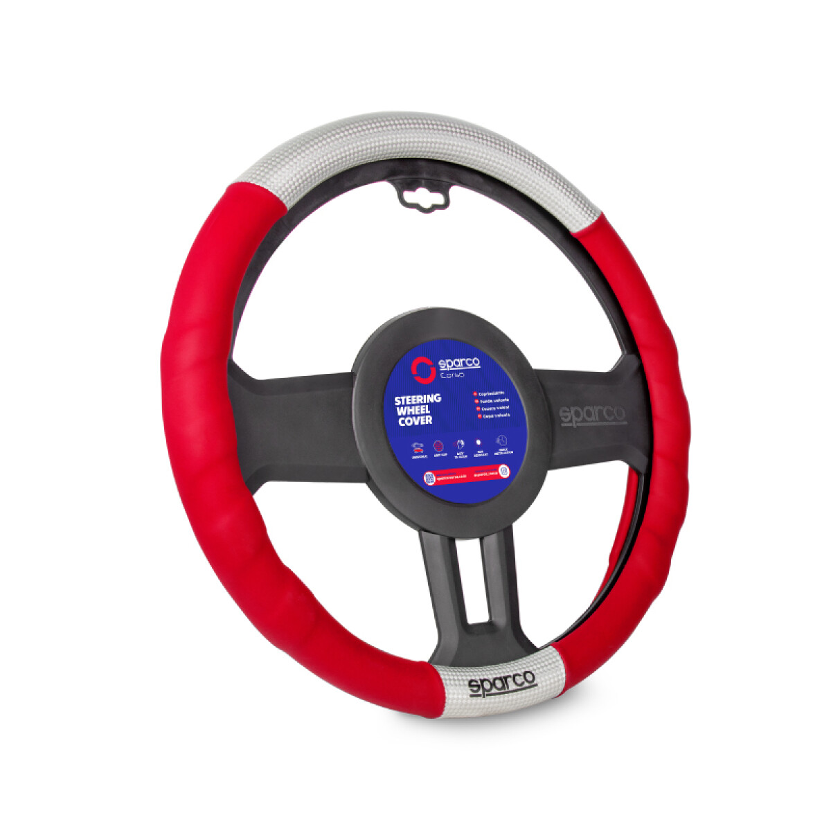 Cubre Volante Sparco Carbon Rojo 