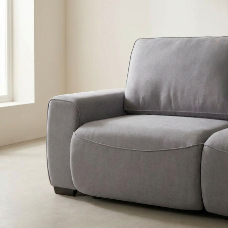 Sofá Adan (Retráctil) - Tela Microfibra - 2 módulos 12091 (Gris)