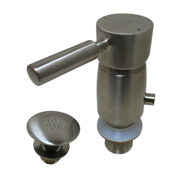 BIDET MONOCOMANDO CON TRANSFERENCIA MODELO PALITO SATINADO Bidet Monocomando Con Transferencia Modelo Palito Satinado