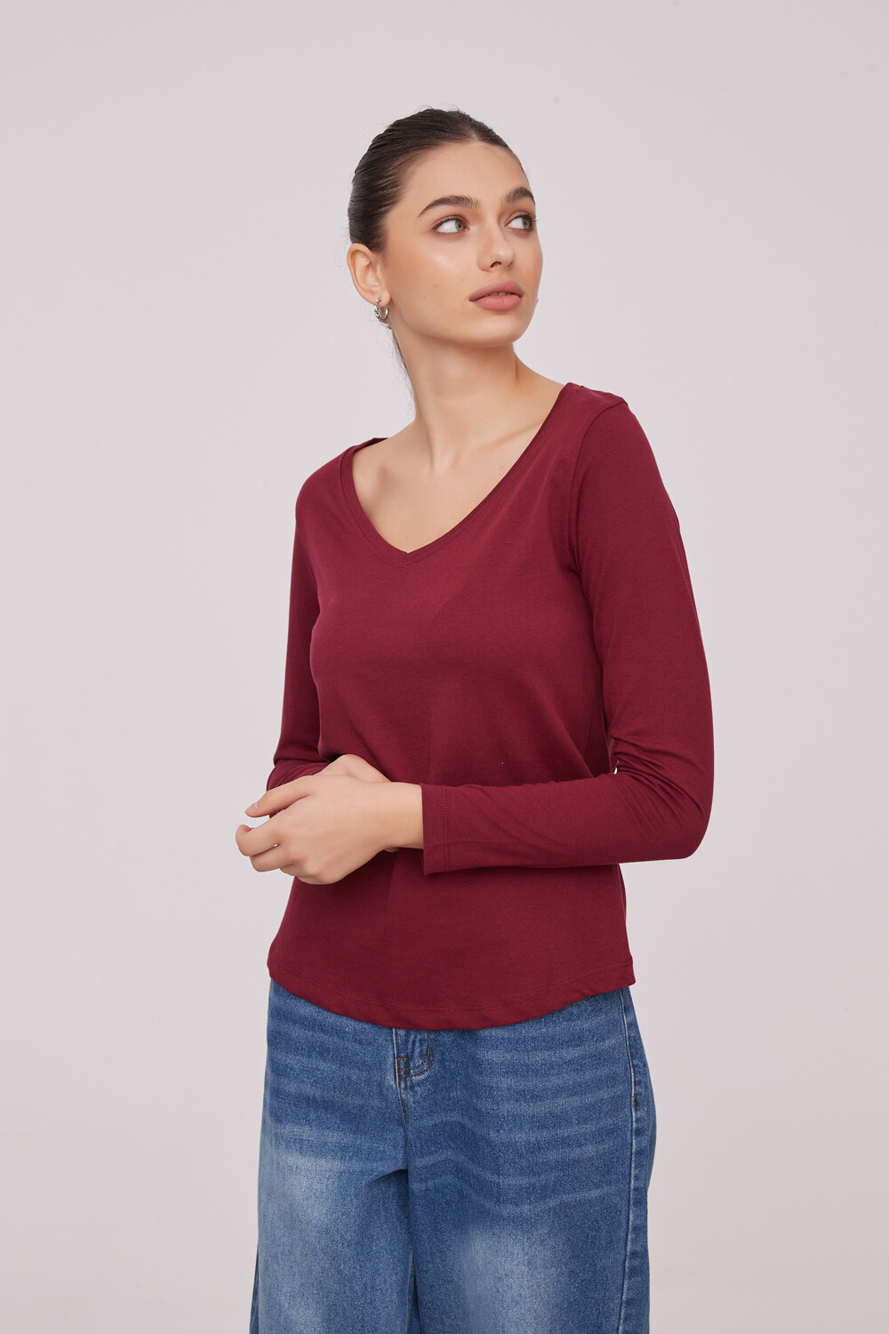 Remera Sidrale Bordeaux Oscuro