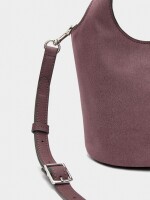 Bolso Bombonera Efecto Piel burdeos