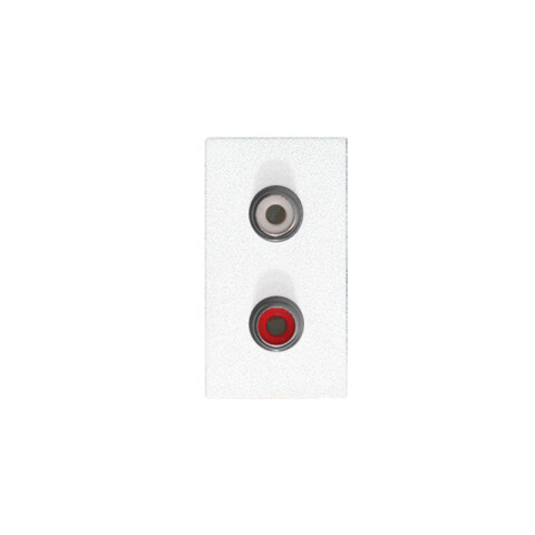 Módulo toma p/audio 2 RCA - Duomo blanco C57615