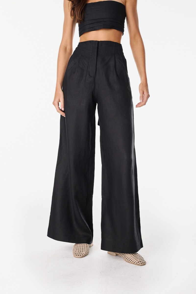 Pantalon Lino Soft Negro