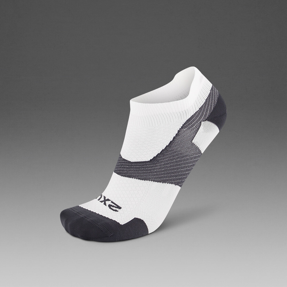 Medias Running Vectr Ultralight 1/4 Crew Unisex White/grey