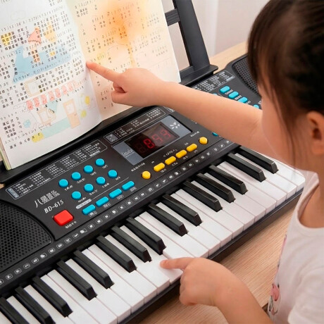 Órgano Musical Teclado Piano 61 Teclas Mozart Español Negro