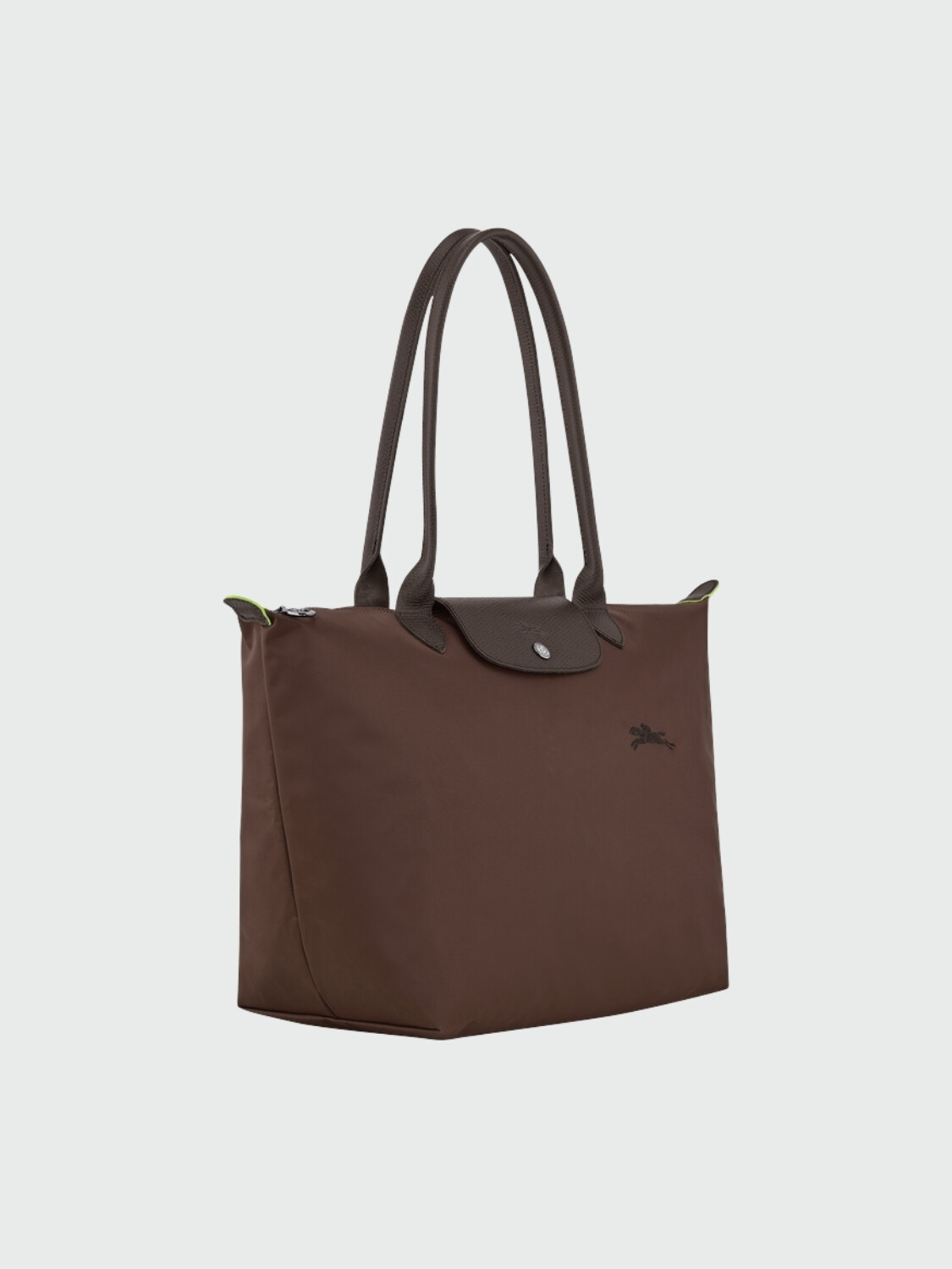 Le Pliage Green L Tote Bag Negro Estampado