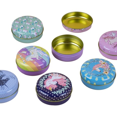 Estuche de lata redondo grande Unicornio Sc