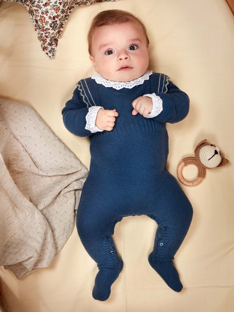 Pelele Punto Bobo Azul Medio Oscuro