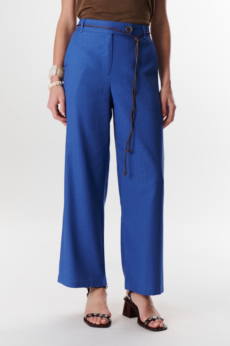 PANTALON LINO LYRIO AZUL
