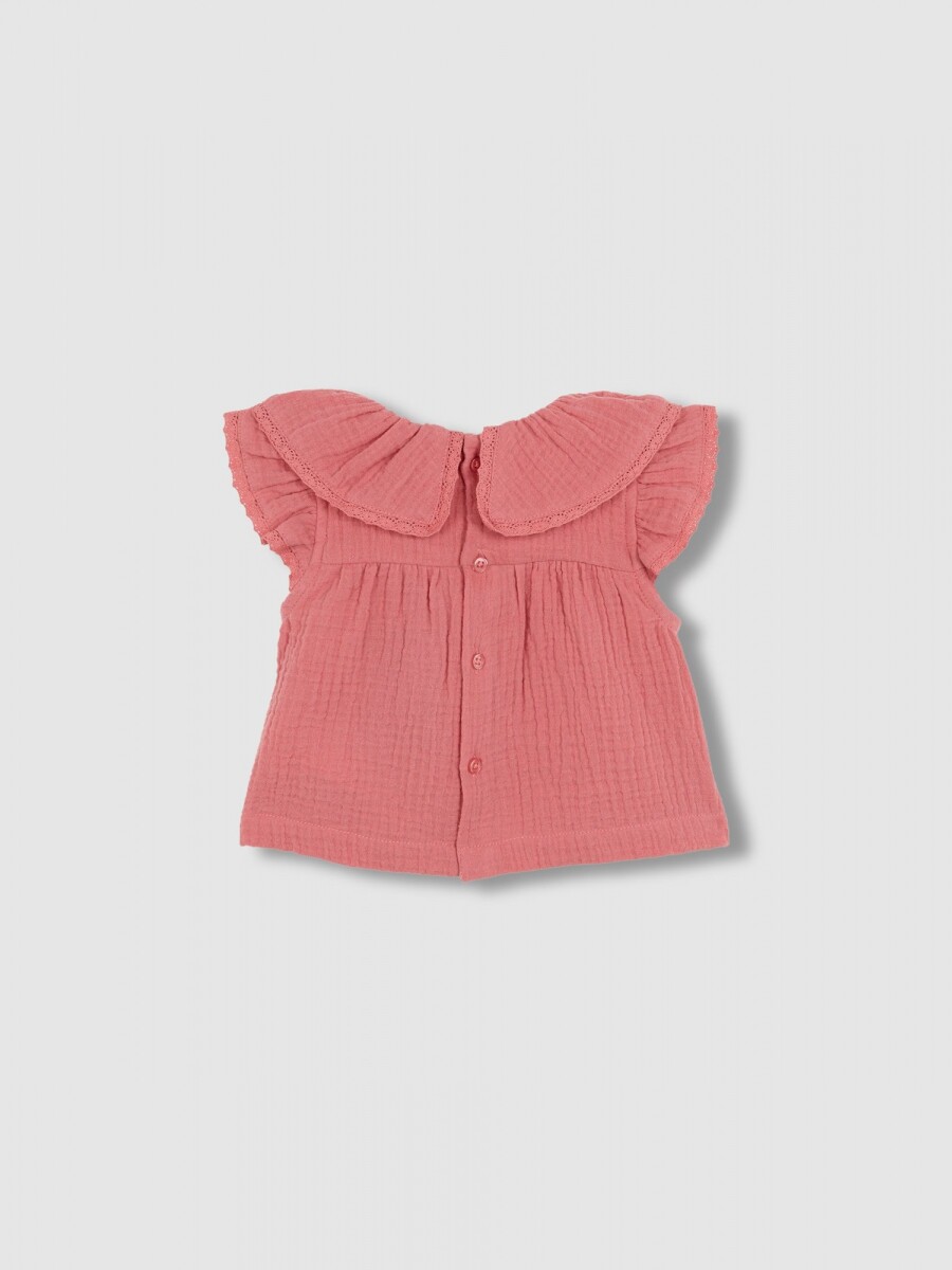 Blusa Con Jaretas Piedra