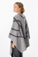 Ruana Sendero Gris Claro/Oscuro