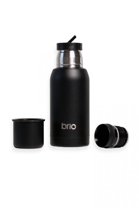 Termo Acero Inox 750 Ml brio Con Pico Cebador Negro
