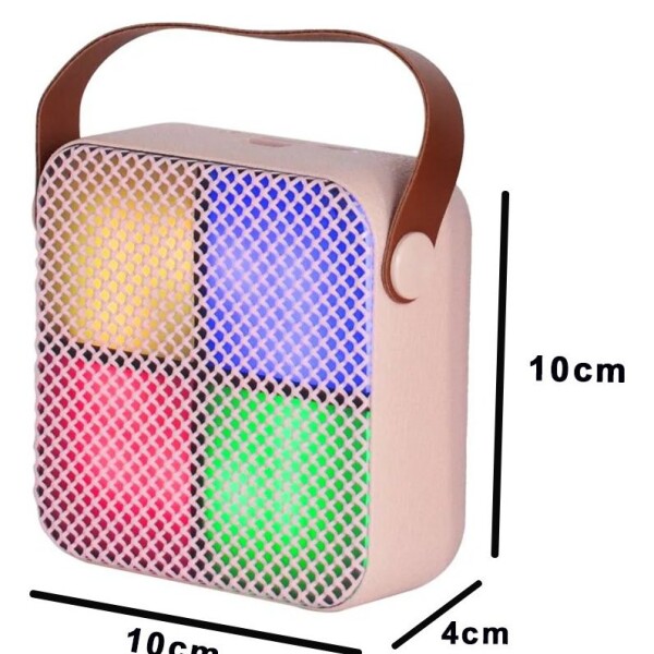 Parlante Bluetooth Karaoke Con Micrófono Y Luces Portatil Ax Variante Color Rosa