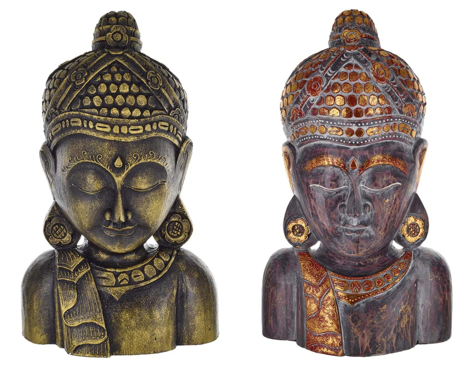 CABEZA BUDA BALI DE MADERA 50CM DIFERENTES DISEÑOS BD 1.06-50 