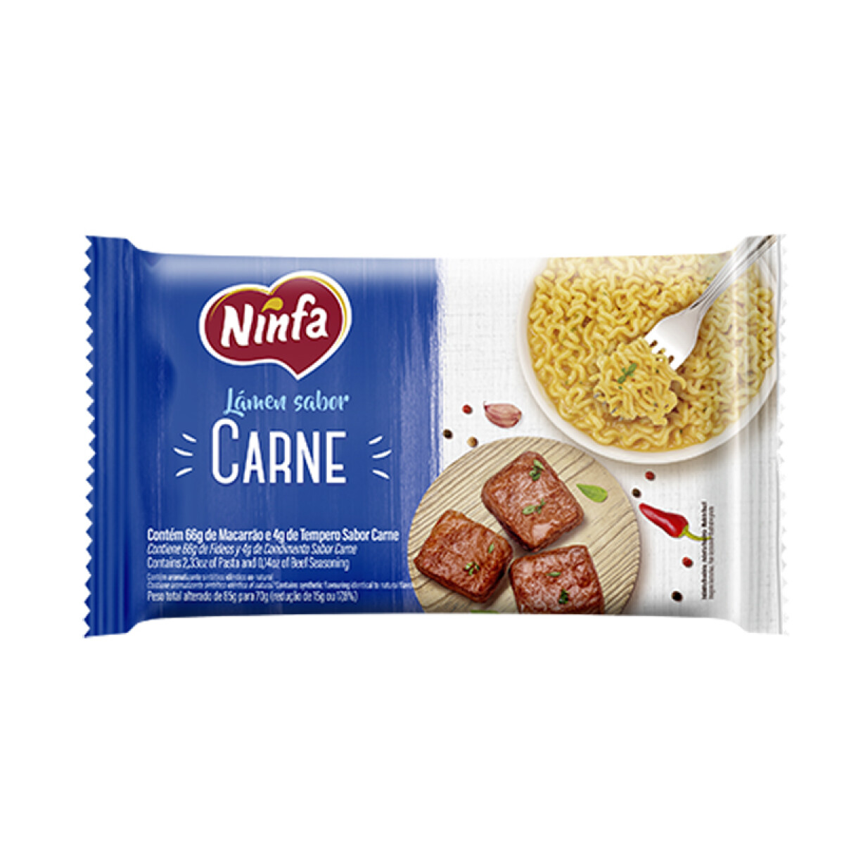 Fideo instantáneo NINFA Lamen 70grs - Carne 