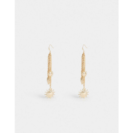 Aros Colgantes Largos Soles Dorado