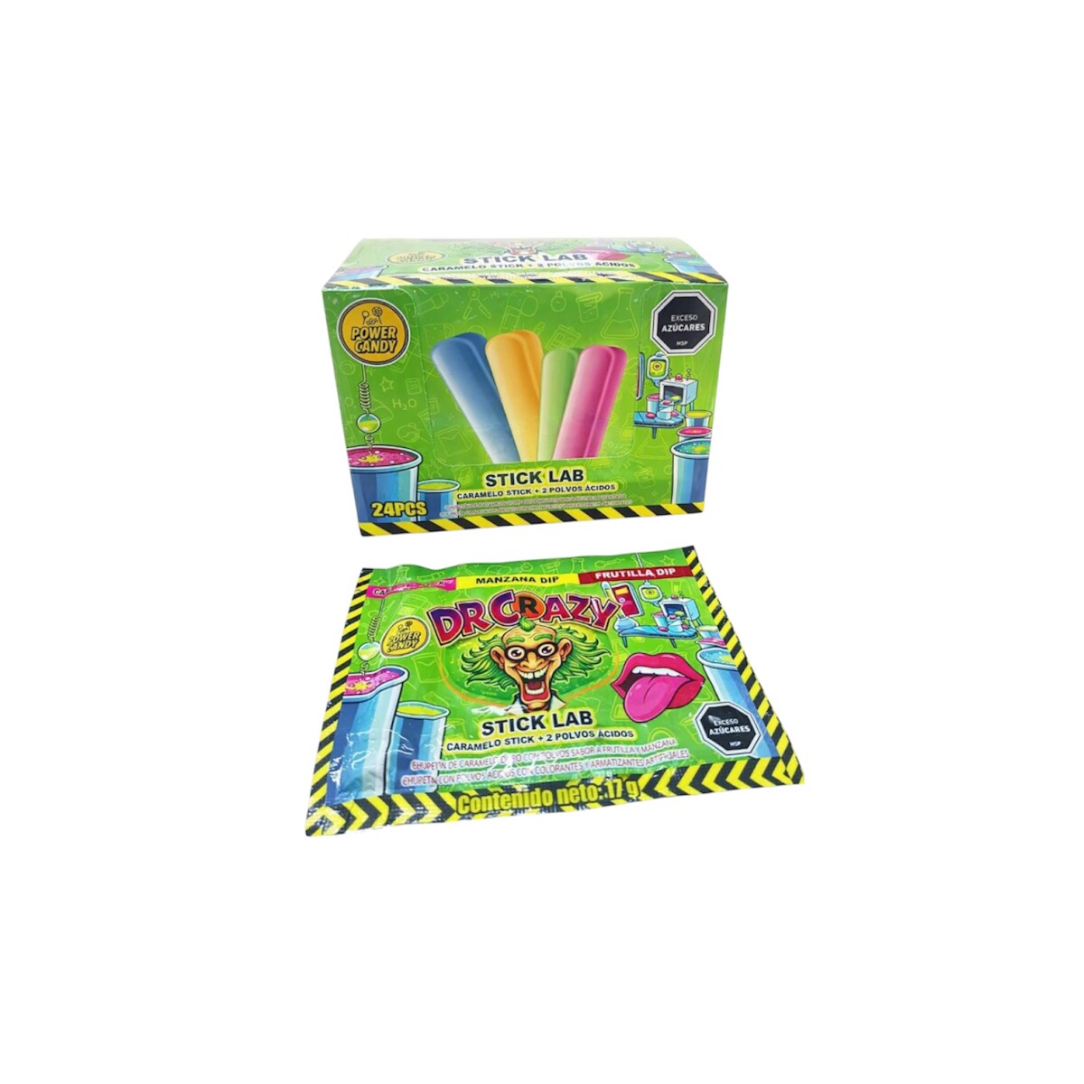 Caramelo Stick + 2 polvos acidos 