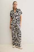 PANTALÓN SALOME PRINTED Negro/Blanco