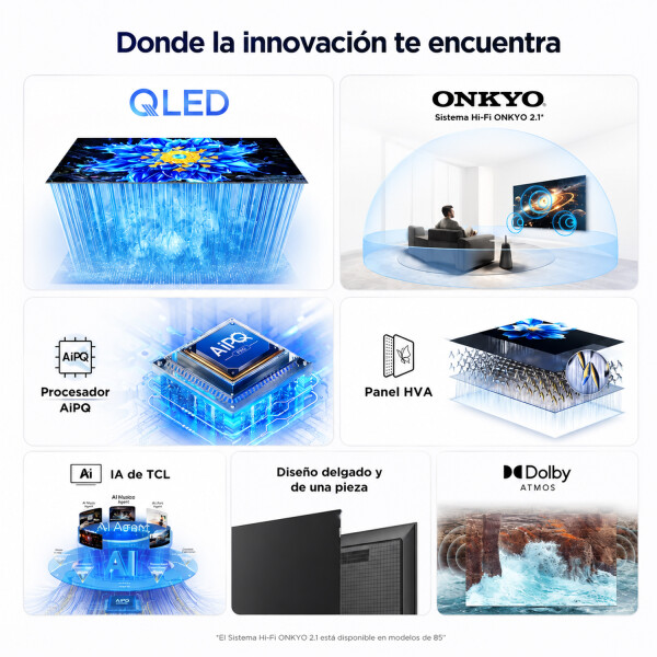 Smart Tv Tcl 85" Qled 4k 85p7l TV 85 TCL QLED 4K 85P7L