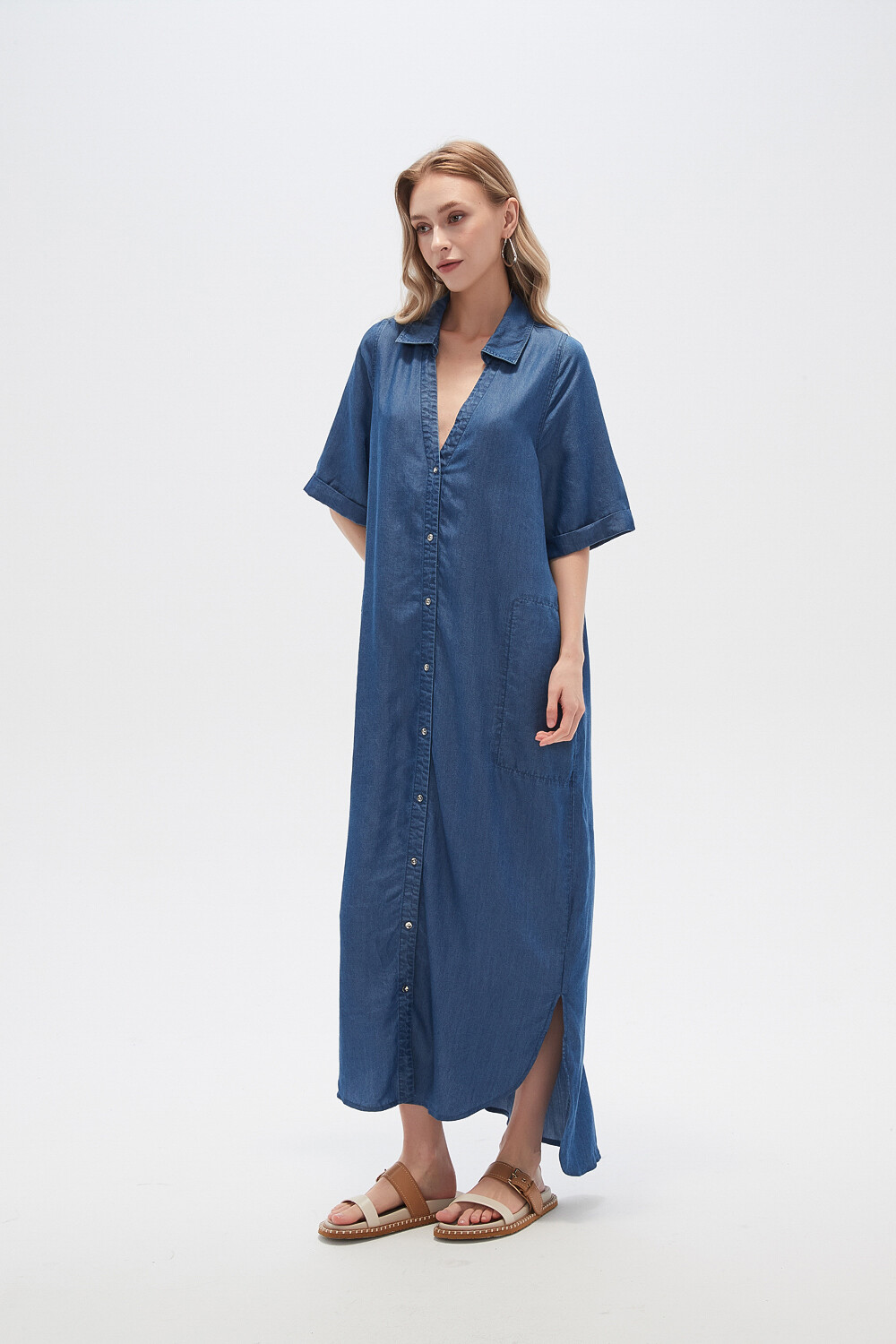 Vestido Danao Azul Medio